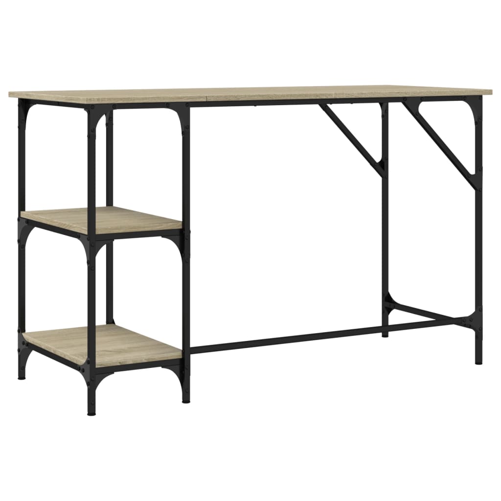 Γραφείο Sonoma Δρυς 120x50x75 εκ. Μέταλλο & Επεξεργασμένο Ξύλο
