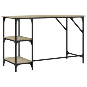 Γραφείο Sonoma Δρυς 120x50x75 εκ. Μέταλλο & Επεξεργασμένο Ξύλο