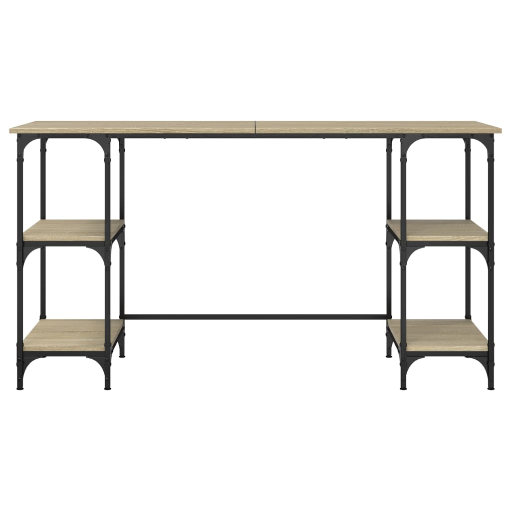 Γραφείο Sonoma Δρυς 140x50x75 εκ. Μέταλλο & Επεξεργασμένο Ξύλο - Pakobazaar