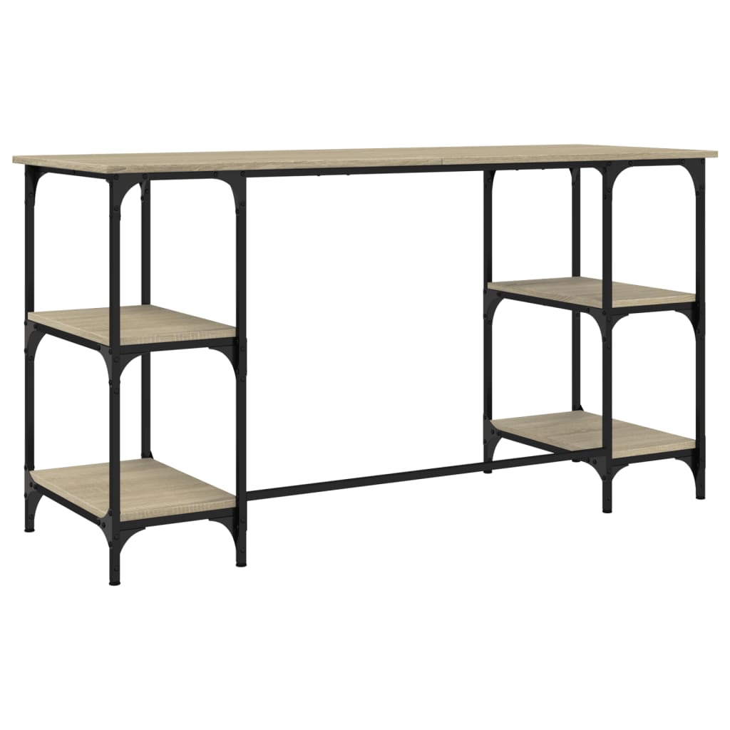 Γραφείο Sonoma Δρυς 140x50x75 εκ. Μέταλλο & Επεξεργασμένο Ξύλο - Pakobazaar