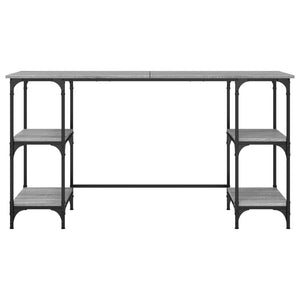 Γραφείο Γκρι Sonoma 140x50x75 εκ. Μέταλλο & Επεξεργασμένο Ξύλο - Pakobazaar
