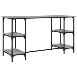 Γραφείο Γκρι Sonoma 140x50x75 εκ. Μέταλλο & Επεξεργασμένο Ξύλο - Pakobazaar