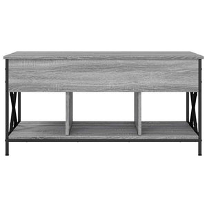 Τραπεζάκι Σαλονιού Γκρι Sonoma 100x55x50 εκ. Επεξ. Ξύλο/Μέταλλο - Pakobazaar