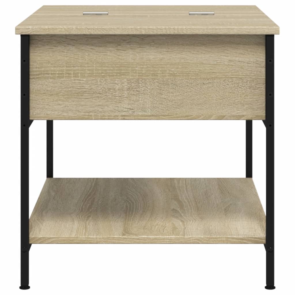 Τραπεζάκι Σαλονιού Sonoma Δρυς 70x50x50 εκ. Επ. Ξύλο & Μέταλλο