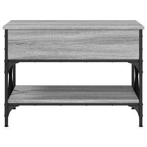 Τραπεζάκι Σαλονιού Γκρι Sonoma 70x50x50 εκ. Επεξ. Ξύλο/Μέταλλο