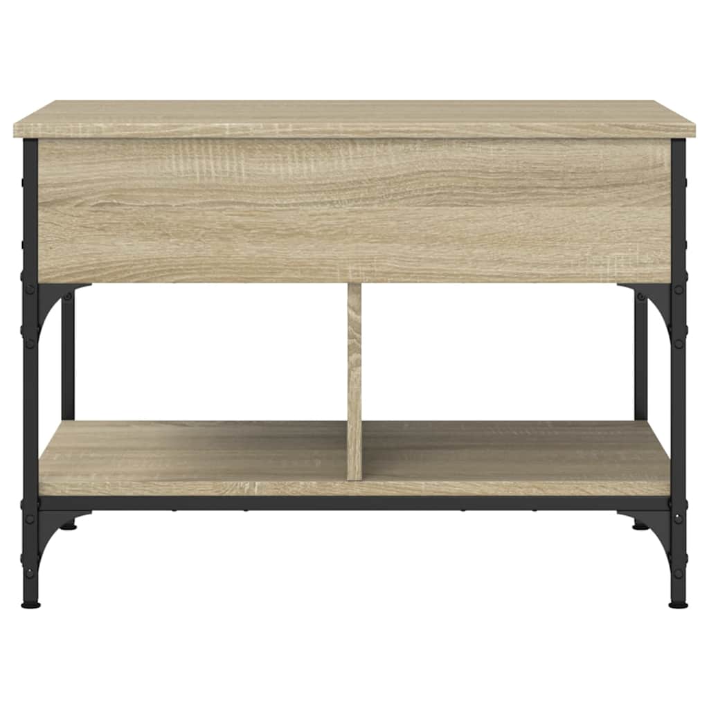 Τραπεζάκι Σαλονιού Sonoma Δρυς 70x50x50 εκ. Επ. Ξύλο & Μέταλλο