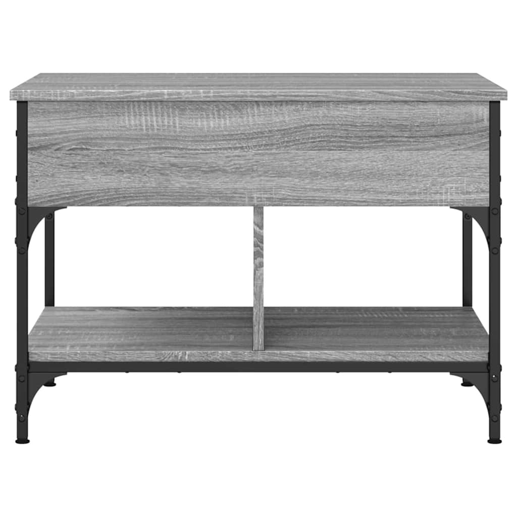 Τραπεζάκι Σαλονιού Γκρι Sonoma 70x50x50 εκ. Επεξ. Ξύλο/Μέταλλο - Pakobazaar