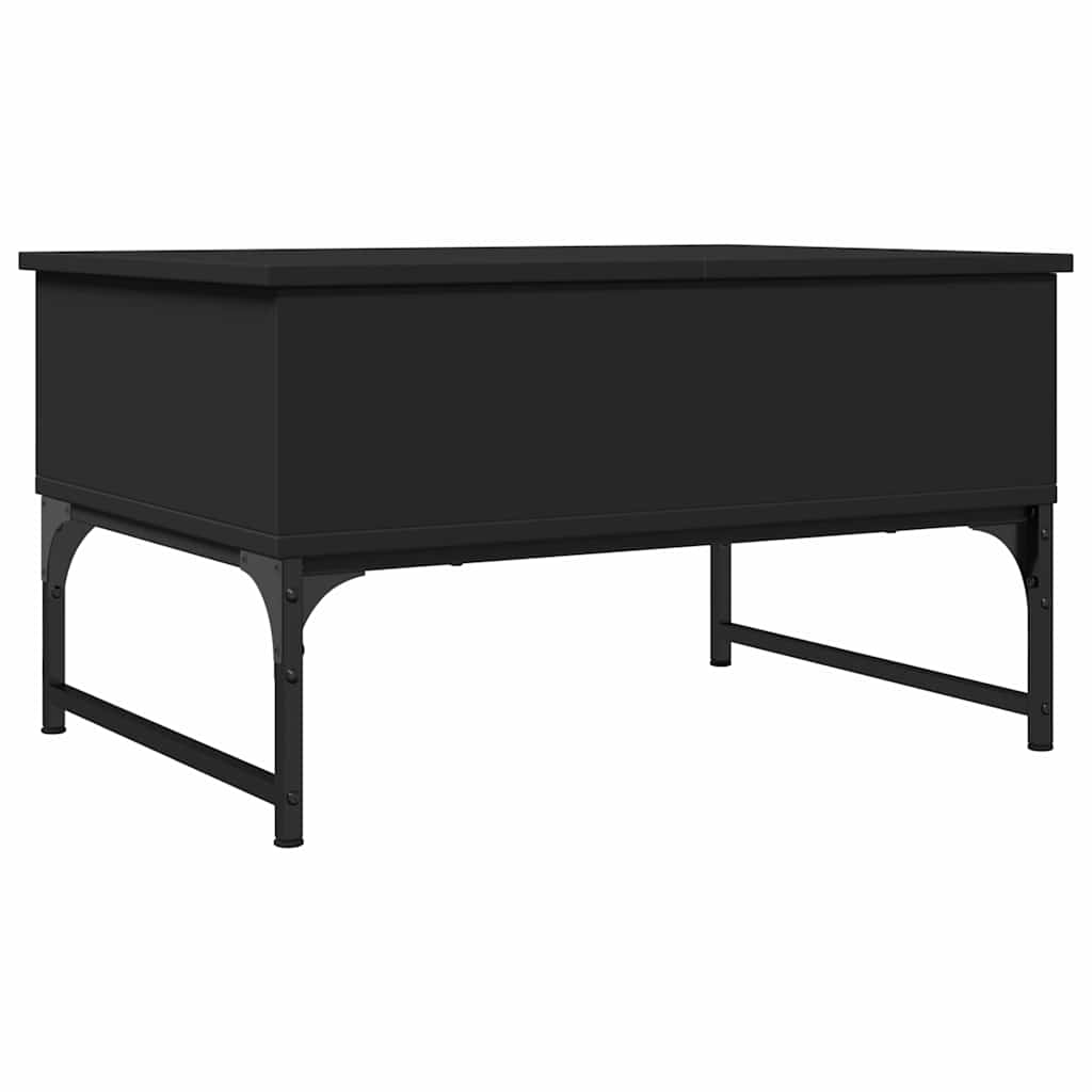 Τραπεζάκι Σαλονιού Μαύρο 70 x 50 x 40 εκ. Επεξ. Ξύλο/Μέταλλο