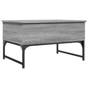 Τραπεζάκι Σαλονιού Γκρι Sonoma 70x50x40 εκ. Επεξ. Ξύλο/Μέταλλο