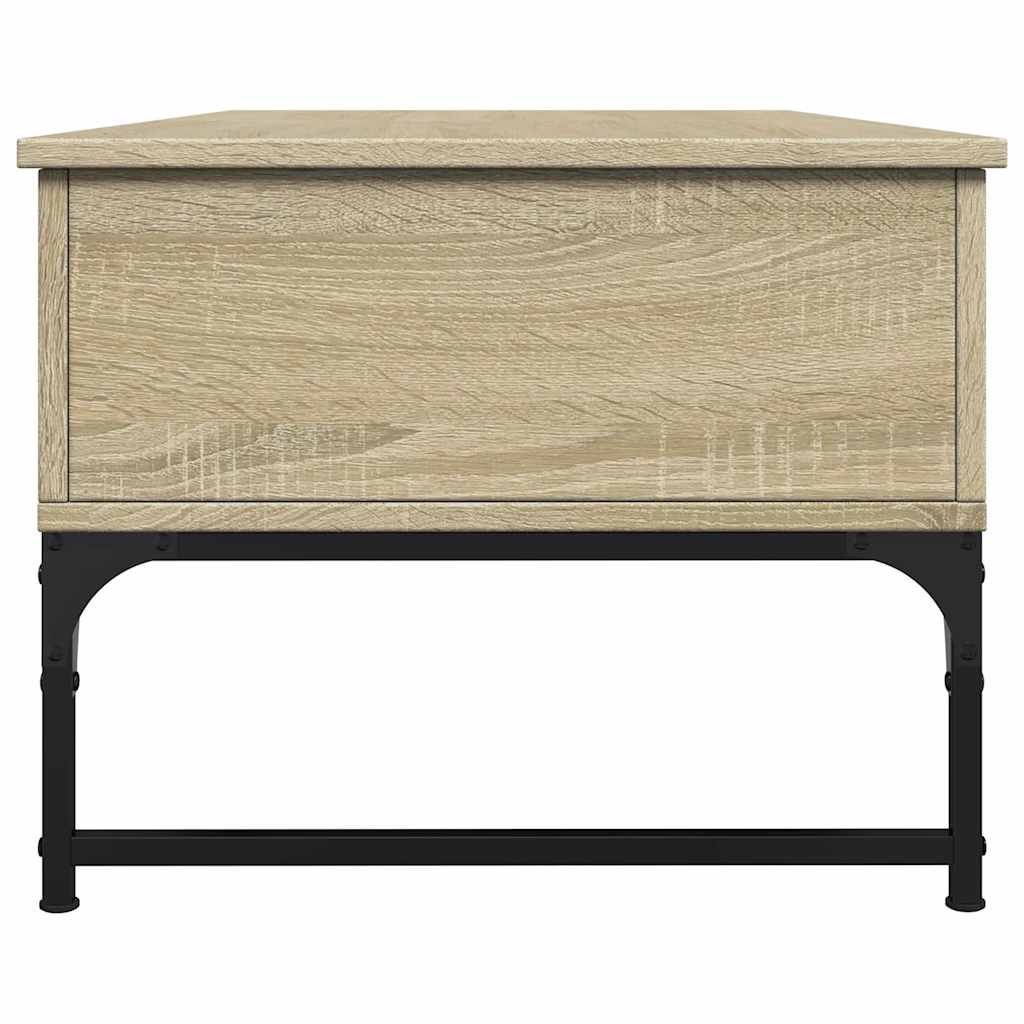 Τραπεζάκι Σαλονιού Sonoma Δρυς 100x50x40 εκ. Επ. Ξύλο & Μέταλλο