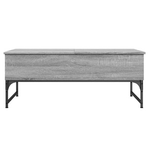 Τραπεζάκι Σαλονιού Γκρι Sonoma 100x50x40 εκ. Επ. Ξύλο & Μέταλλο