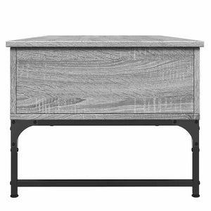 Τραπεζάκι Σαλονιού Γκρι Sonoma 100x50x40 εκ. Επ. Ξύλο & Μέταλλο