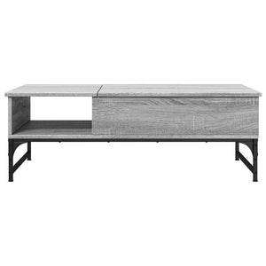 Τραπεζάκι Σαλονιού Γκρι Sonoma 100x50x35 εκ. Επεξ. Ξύλο/Μέταλλο
