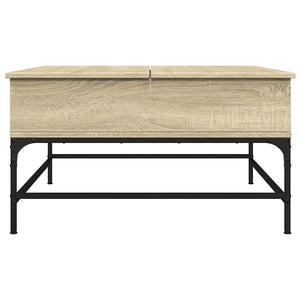 Τραπεζάκι Σαλονιού Sonoma Δρυς 80x80x45εκ Επεξ. Ξύλο + Μέταλλο