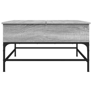 Τραπεζάκι Σαλονιού Γκρι Sonoma 80x80x45 εκ. Επεξ. Ξύλο/Μέταλλο