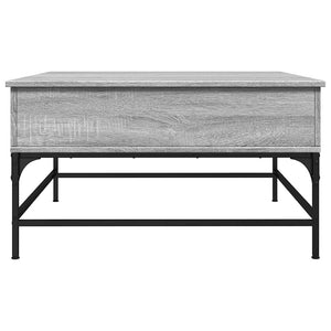 Τραπεζάκι Σαλονιού Γκρι Sonoma 80x80x45 εκ. Επεξ. Ξύλο/Μέταλλο