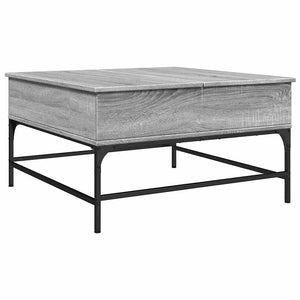 Τραπεζάκι Σαλονιού Γκρι Sonoma 80x80x45 εκ. Επεξ. Ξύλο/Μέταλλο