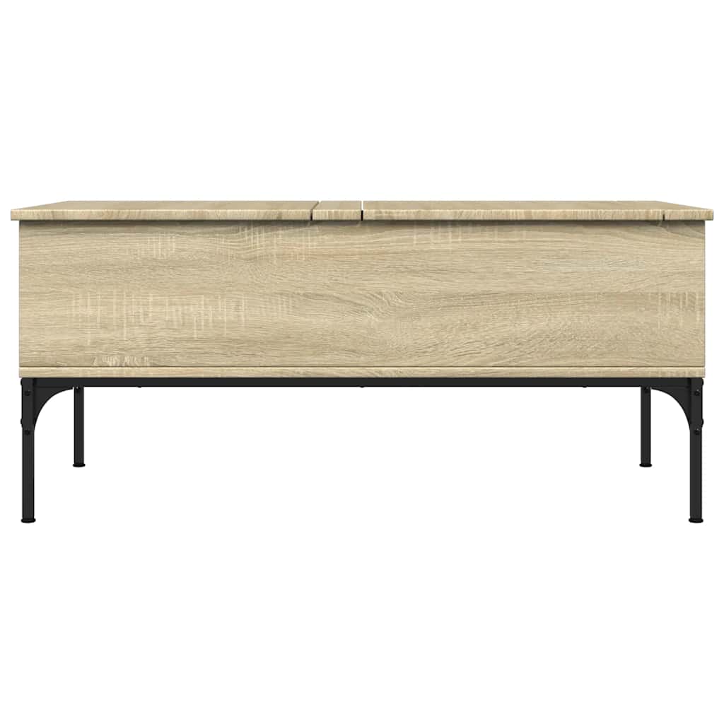 Τραπεζάκι Σαλονιού Sonoma Δρυς 100x50x45εκ Επεξ. Ξύλο + Μέταλλο