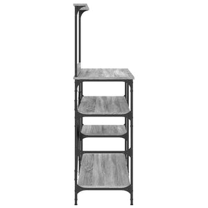 Ραφιέρα Κουζίνας Γκρι Sonoma 90x40x132 εκ. Επεξ. Ξύλο/Μέταλλο