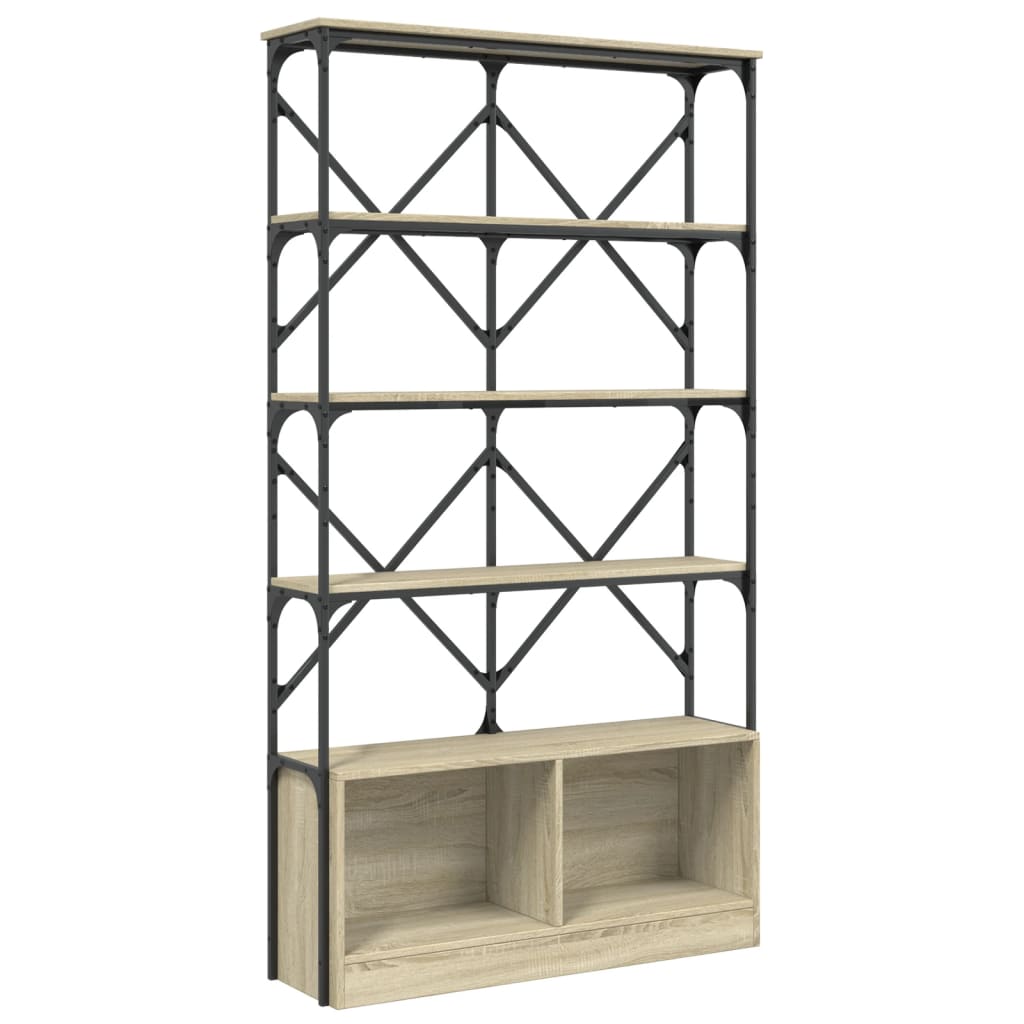 Βιβλιοθήκη Sonoma Δρυς 100x26x180 εκ. Επεξεργ. Ξύλο & Μέταλλο