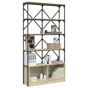 Βιβλιοθήκη Sonoma Δρυς 100x26x180 εκ. Επεξεργ. Ξύλο & Μέταλλο