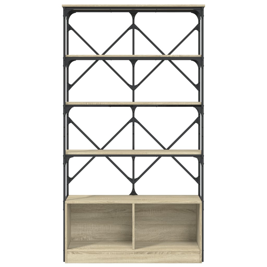 Βιβλιοθήκη Sonoma Δρυς 100x26x180 εκ. Επεξεργ. Ξύλο & Μέταλλο