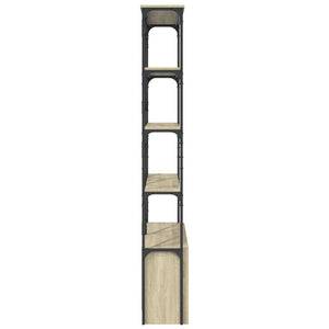 Βιβλιοθήκη Sonoma Δρυς 100x26x180 εκ. Επεξεργ. Ξύλο & Μέταλλο