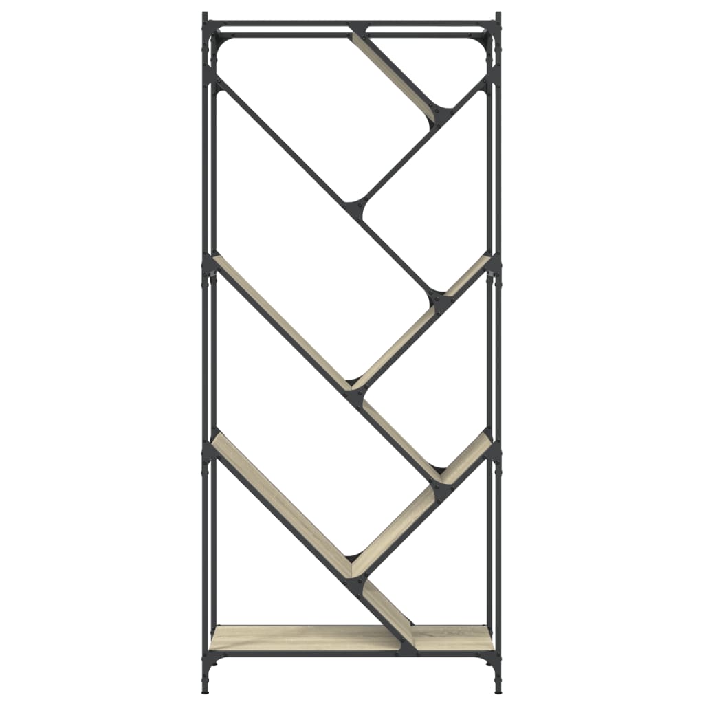 Βιβλιοθήκη Sonoma Δρυς 79x30x180 εκ. Επεξεργ. Ξύλο & Μέταλλο
