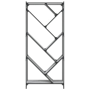 Βιβλιοθήκη Γκρι Sonoma 79x30x180 εκ. Επεξεργ. Ξύλο & Μέταλλο