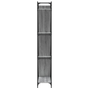 Βιβλιοθήκη Γκρι Sonoma 79x30x180 εκ. Επεξεργ. Ξύλο & Μέταλλο