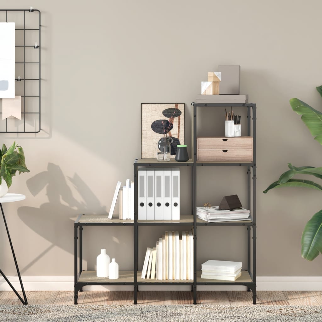 Βιβλιοθήκη Sonoma Δρυς 92x30x102 εκ. Επεξεργ. Ξύλο & Μέταλλο