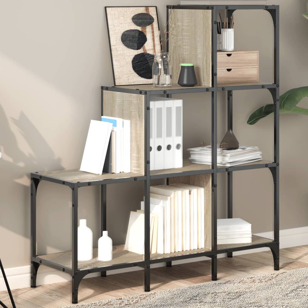 Βιβλιοθήκη Sonoma Δρυς 92x30x102 εκ. Επεξεργ. Ξύλο & Μέταλλο