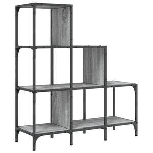 Βιβλιοθήκη Γκρι Sonoma 92x30x102 εκ. Επεξεργ. Ξύλο & Μέταλλο