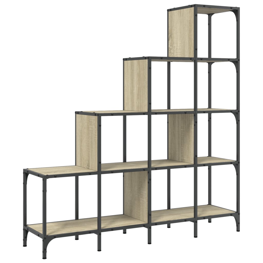 Βιβλιοθήκη Sonoma Δρυς 122x30x132 εκ. Επεξεργ. Ξύλο & Μέταλλο - Pakobazaar