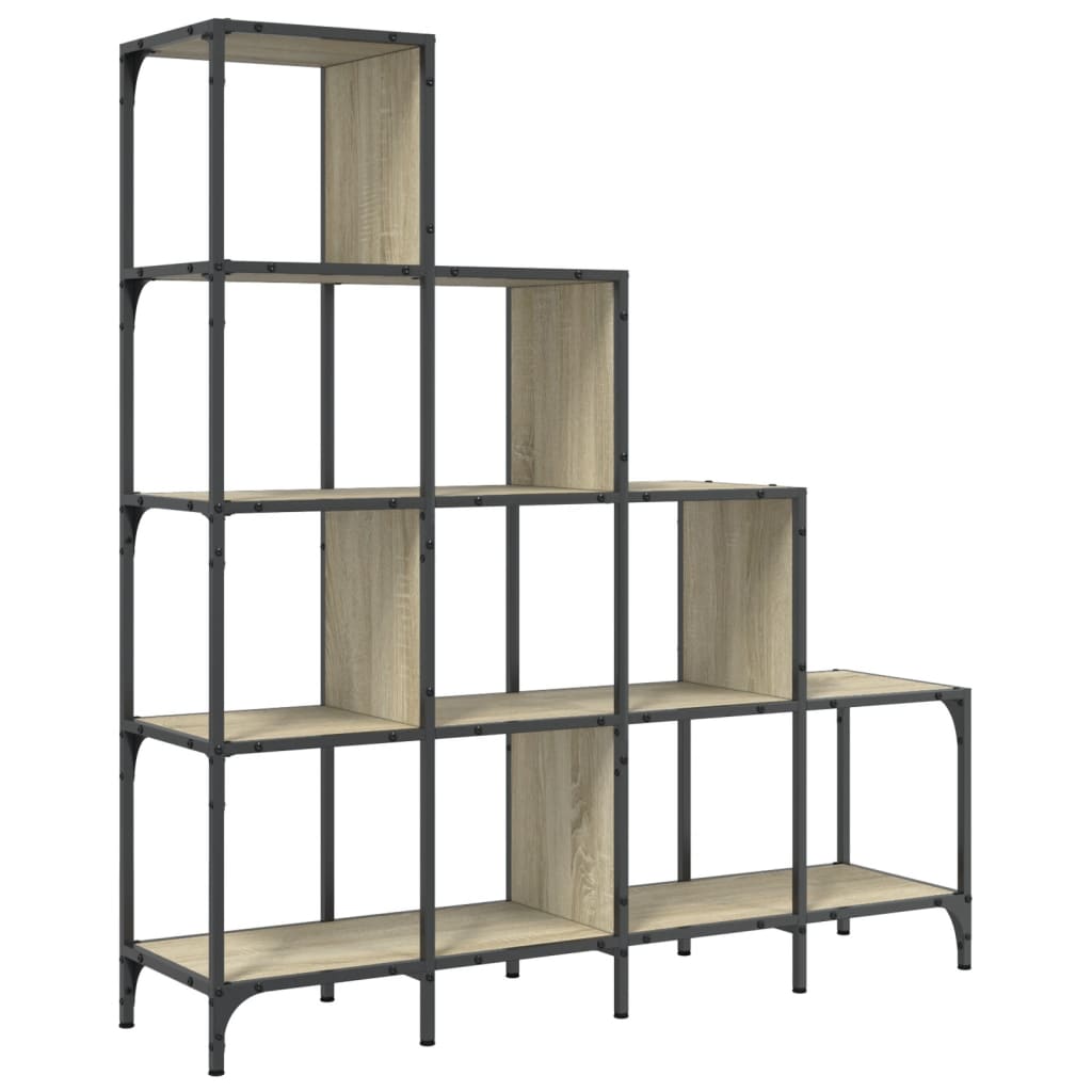 Βιβλιοθήκη Sonoma Δρυς 122x30x132 εκ. Επεξεργ. Ξύλο & Μέταλλο - Pakobazaar