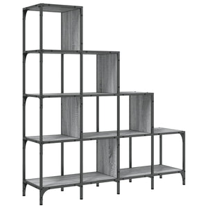 Βιβλιοθήκη Γκρι Sonoma 122x30x132 εκ. Επεξεργ. Ξύλο & Μέταλλο