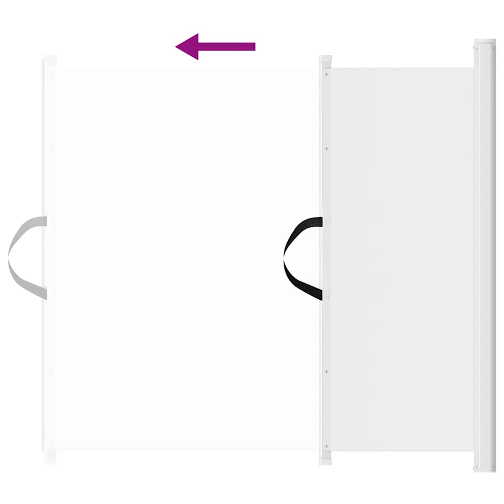 Πόρτα για Κατοικίδια Ανασυρόμενη Λευκό 102,5x125 εκ.