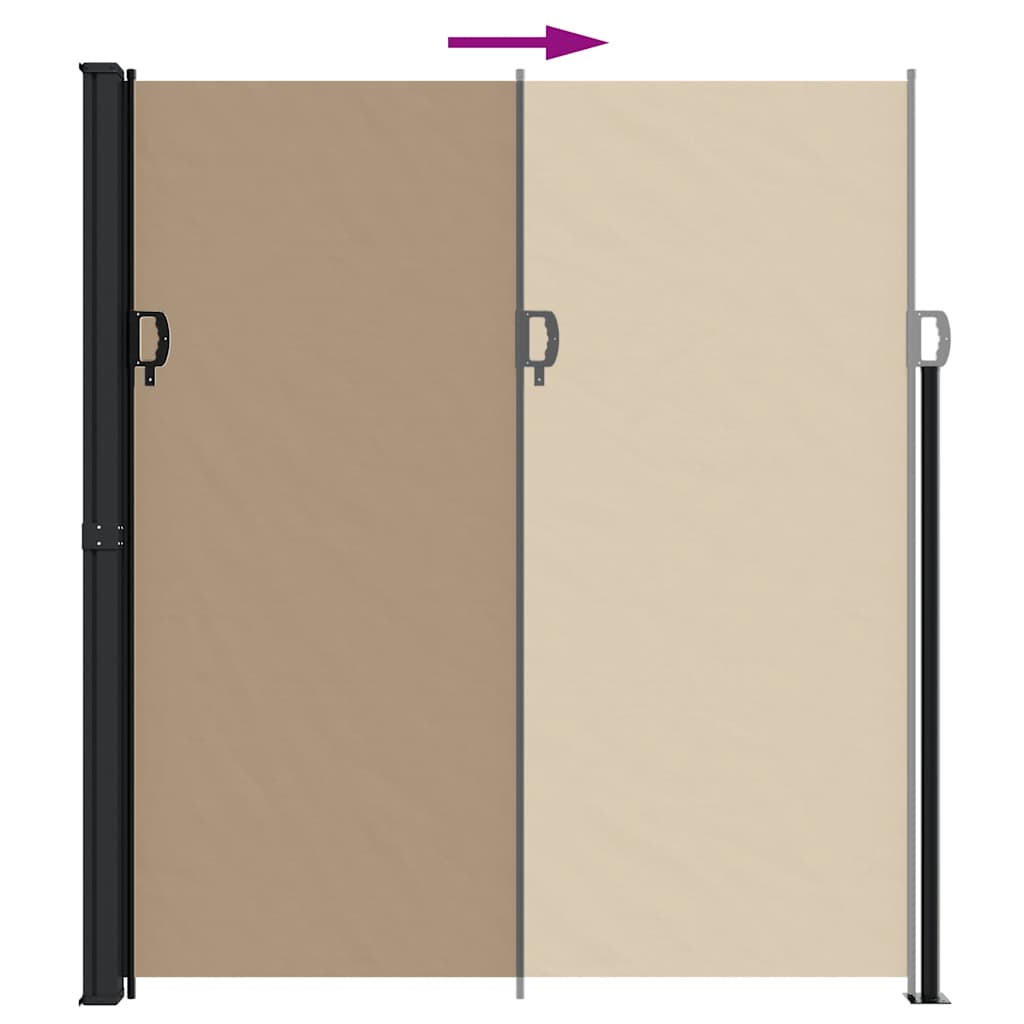 Σκίαστρο Πλαϊνό Συρόμενο Taupe 220 x 300 εκ. - Pakobazaar