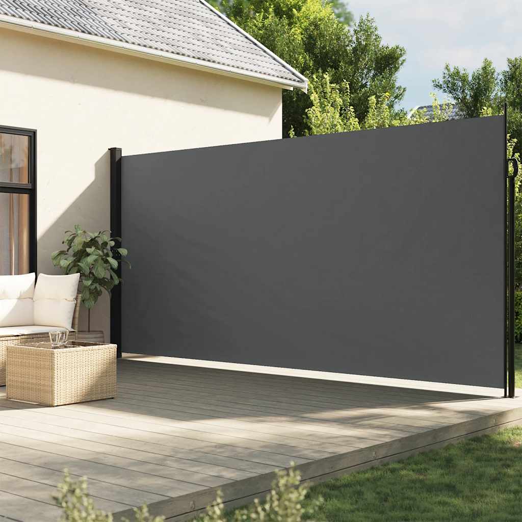 Πτυσσόμενη Πλαϊνή Τέντα Ανθρακί 220x300 εκ.