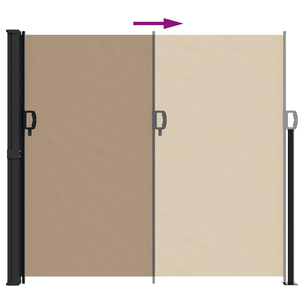 Σκίαστρο Πλαϊνό Συρόμενο Taupe 180 x 500 εκ. - Pakobazaar