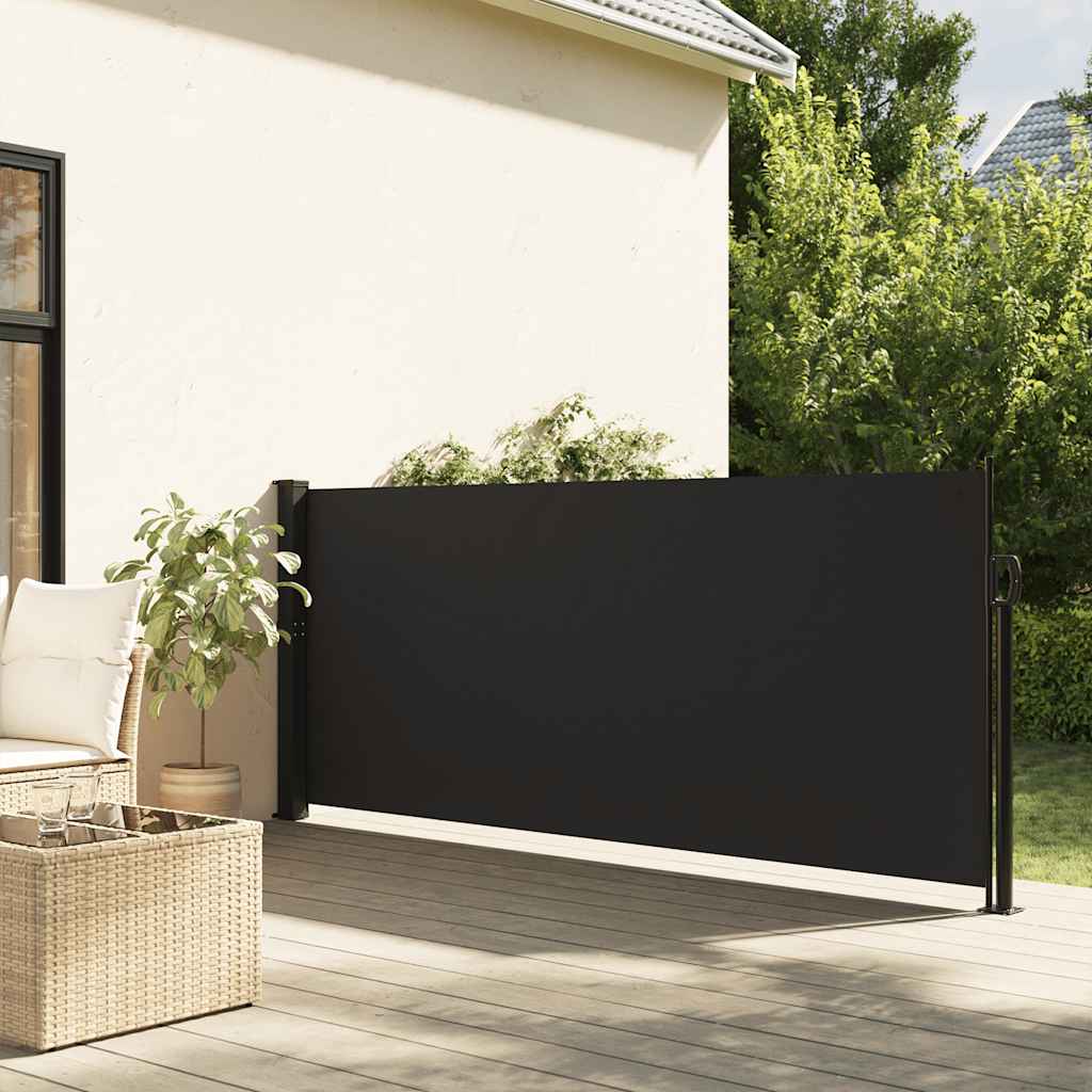 Σκίαστρο Πλαϊνό Συρόμενο Μαύρο 140 x 600 εκ. - Pakobazaar