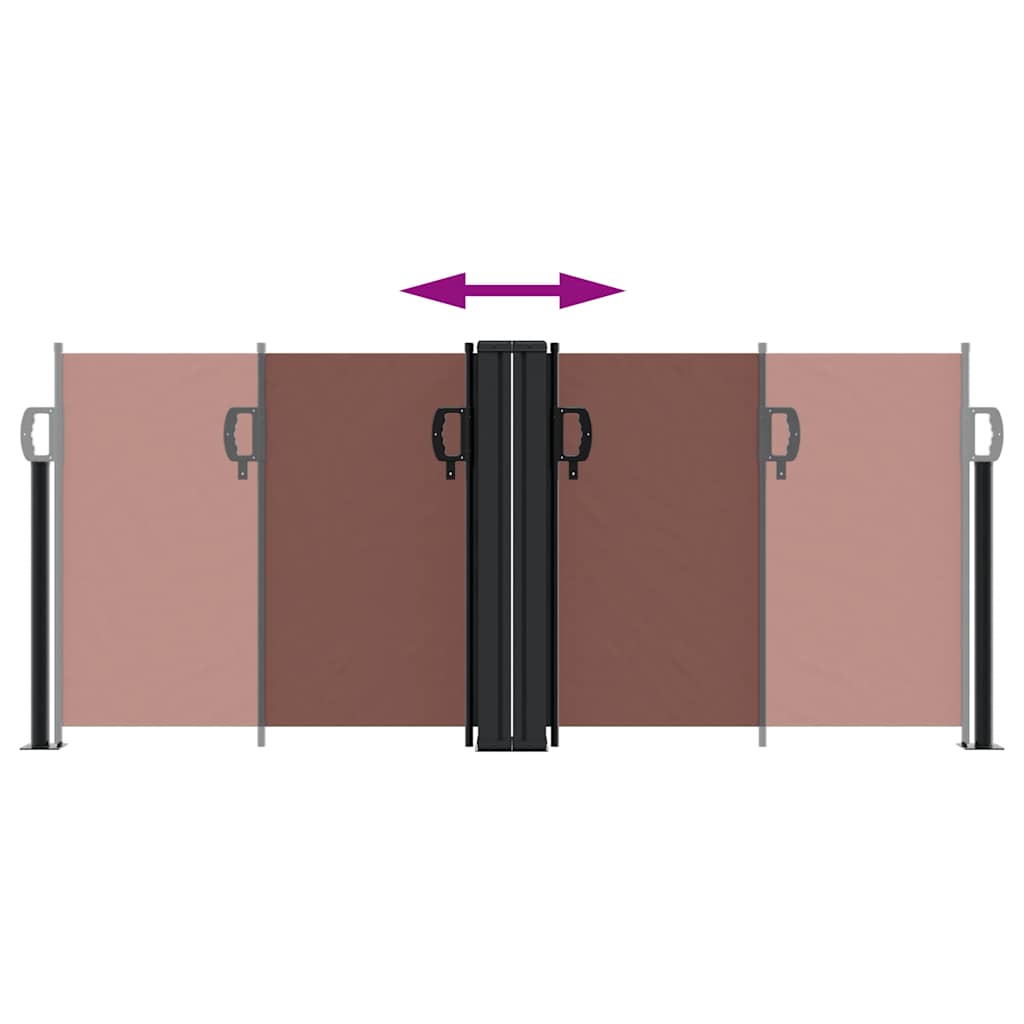 Σκίαστρο Πλαϊνό Συρόμενο Καφέ 100 x 600 εκ.