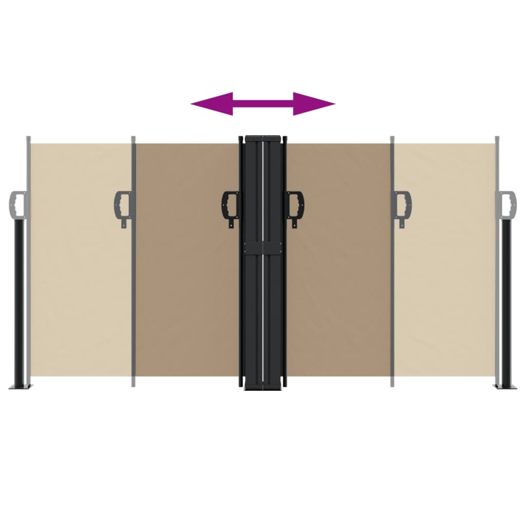 Σκίαστρο Πλαϊνό Συρόμενο Taupe 120 x 600 εκ.