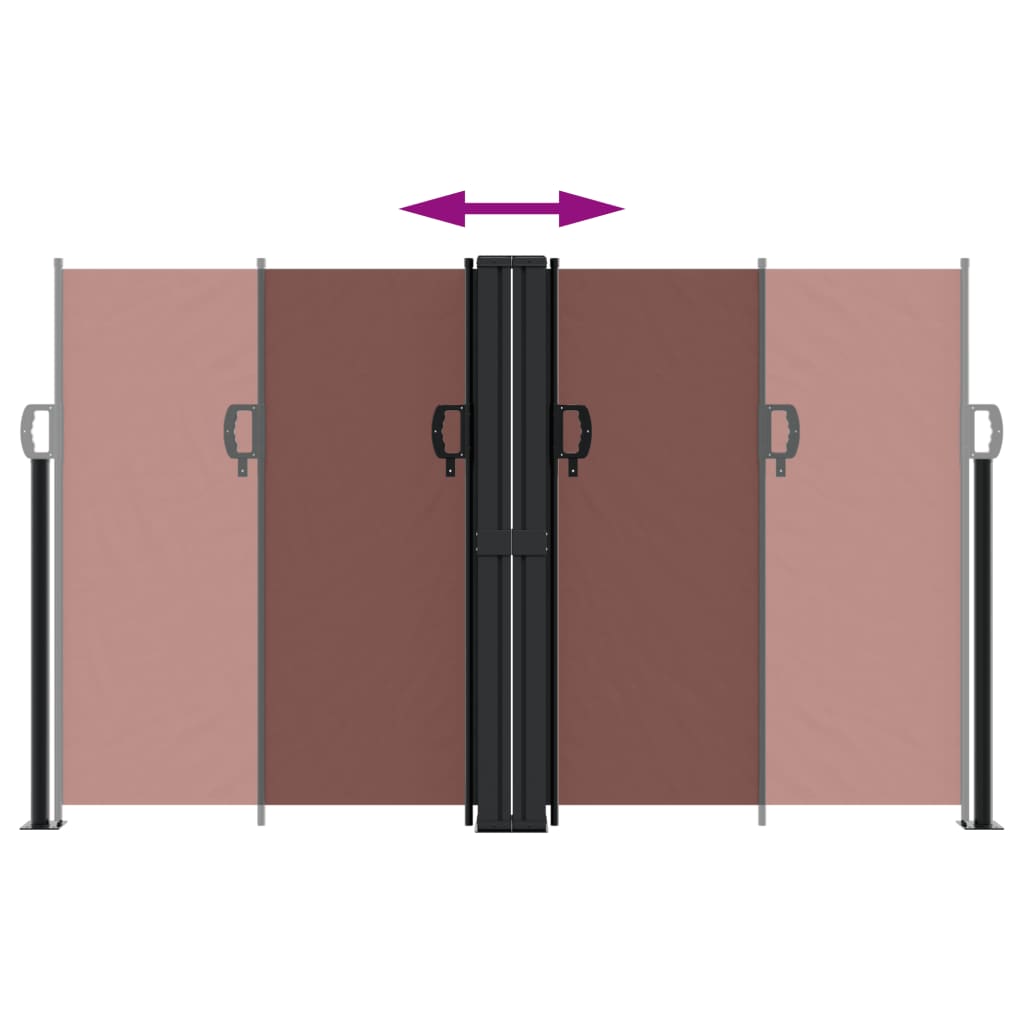 Σκίαστρο Πλαϊνό Συρόμενο Καφέ 140 x 600 εκ.