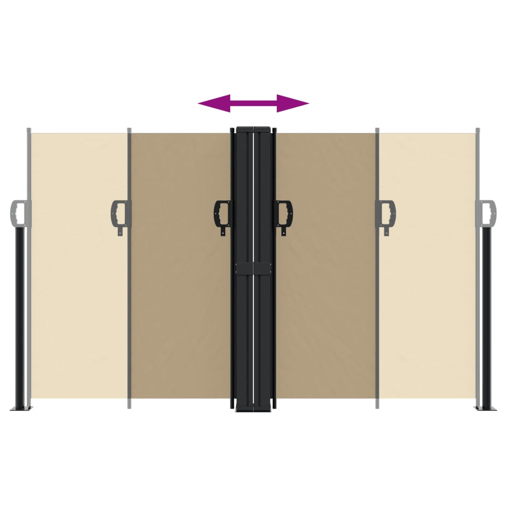 Σκίαστρο Πλαϊνό Συρόμενο Μπεζ 140 x 600 εκ.