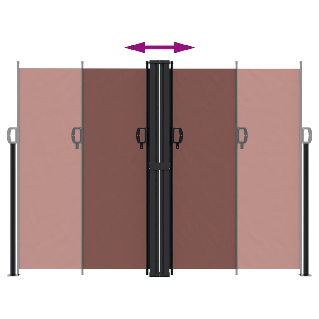 Σκίαστρο Πλαϊνό Συρόμενο Καφέ 180 x 600 εκ.