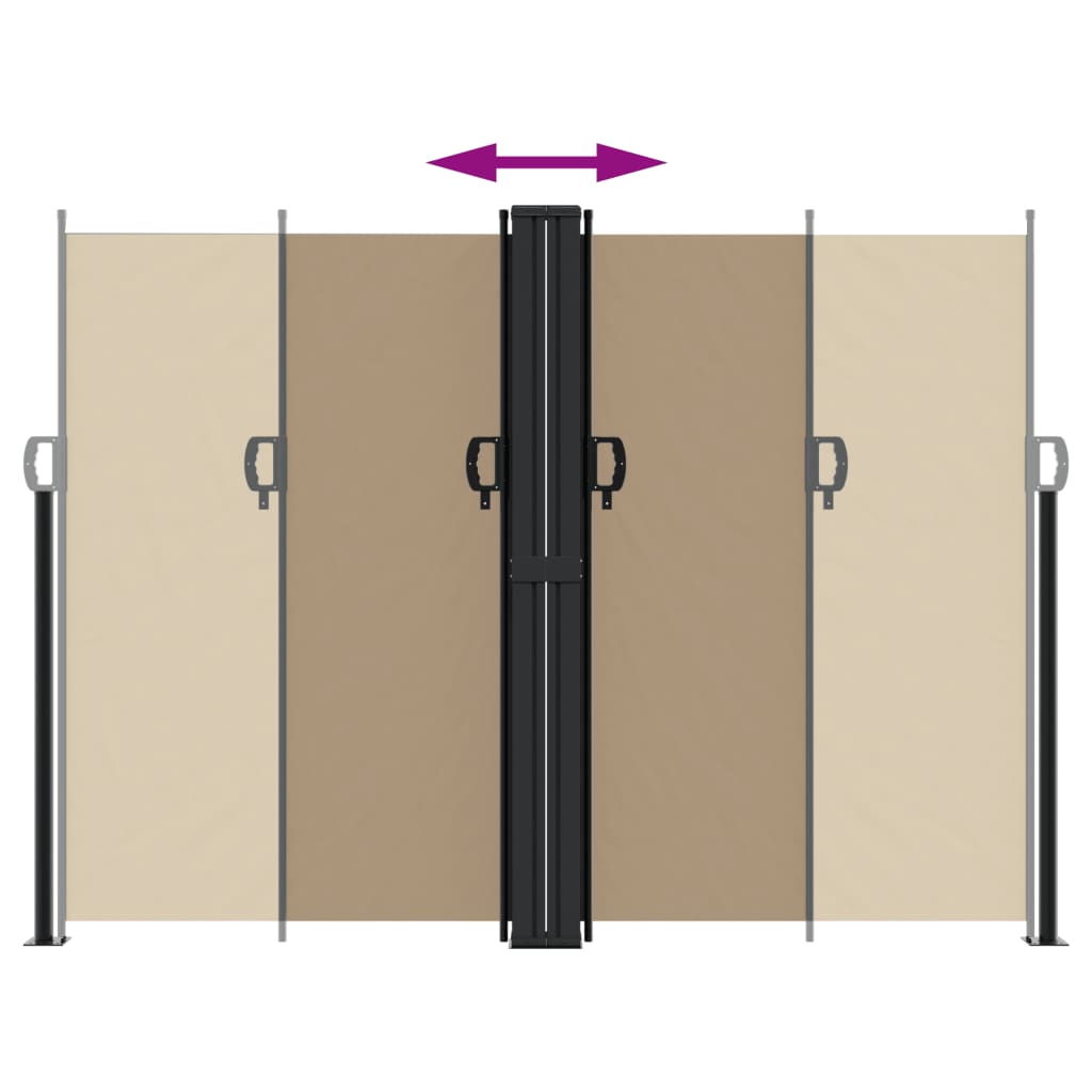 Σκίαστρο Πλαϊνό Συρόμενο Taupe 180 x 600 εκ.