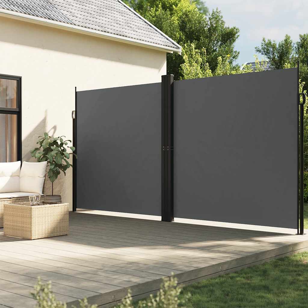Σκίαστρο Πλαϊνό Συρόμενο Ανθρακί 220 x 600 εκ. - Pakobazaar