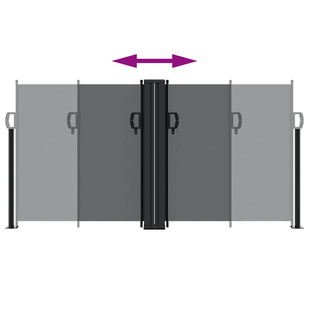 Σκίαστρο Πλαϊνό Συρόμενο Μαύρο 120 x 1000 εκ.