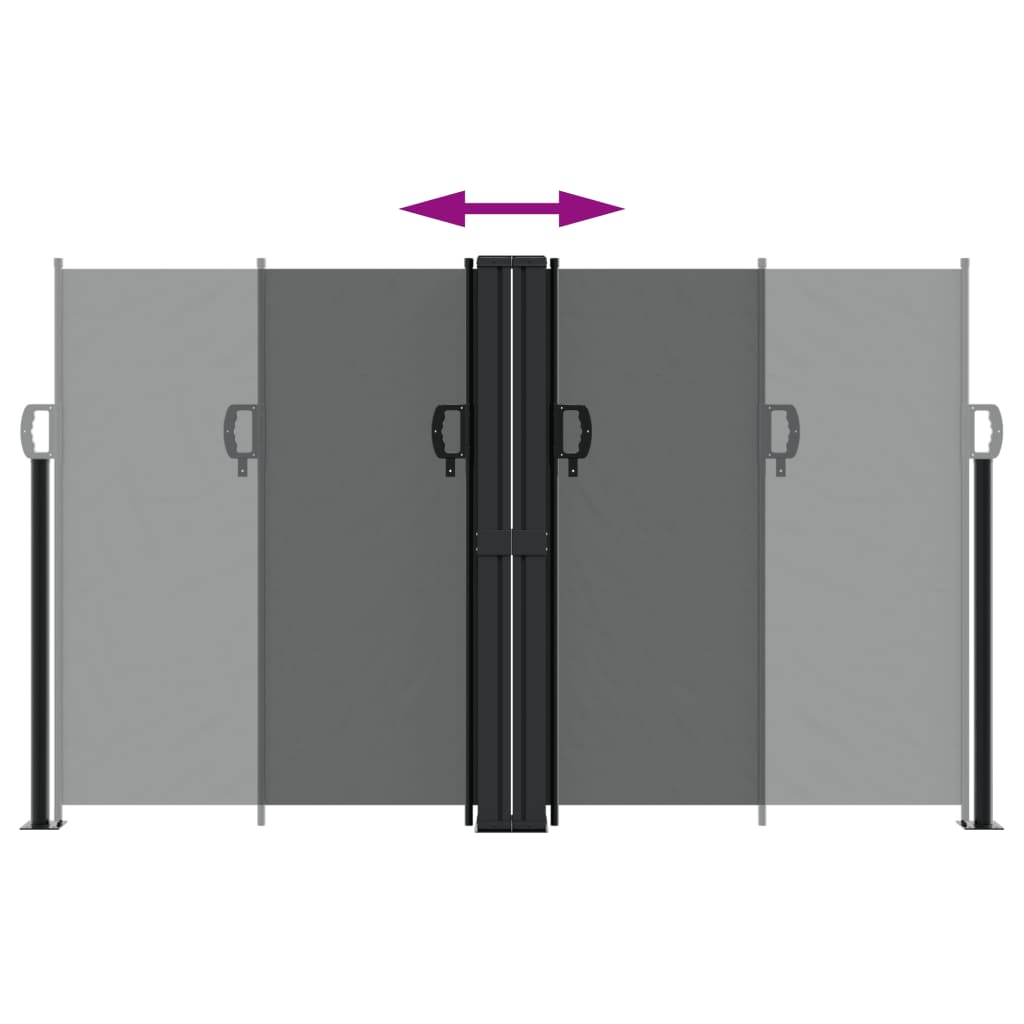 Σκίαστρο Πλαϊνό Συρόμενο Ανθρακί 140 x 1000 εκ. - Pakobazaar